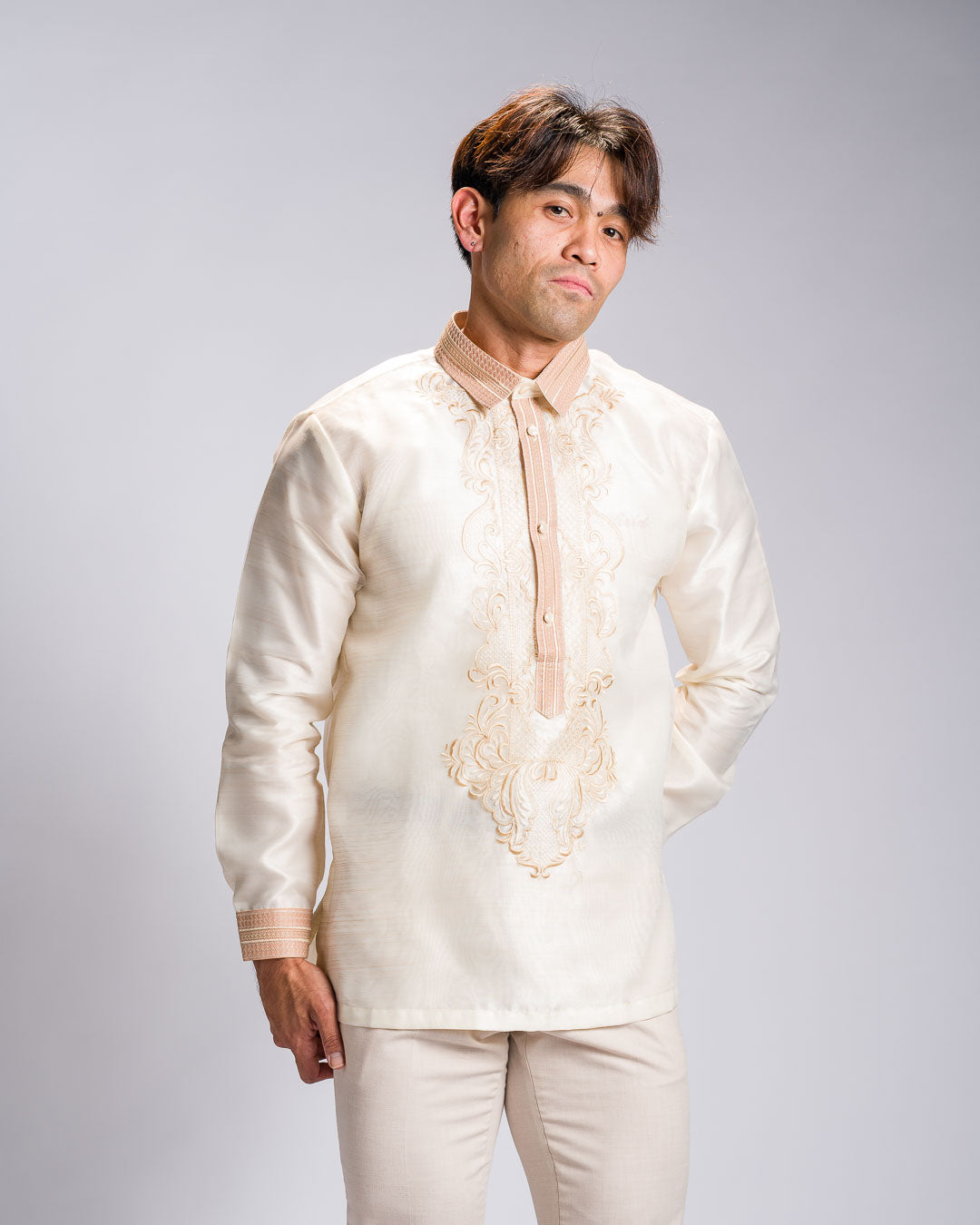 Barong Tagalog 'Matias', front view – Mestiza Filipina