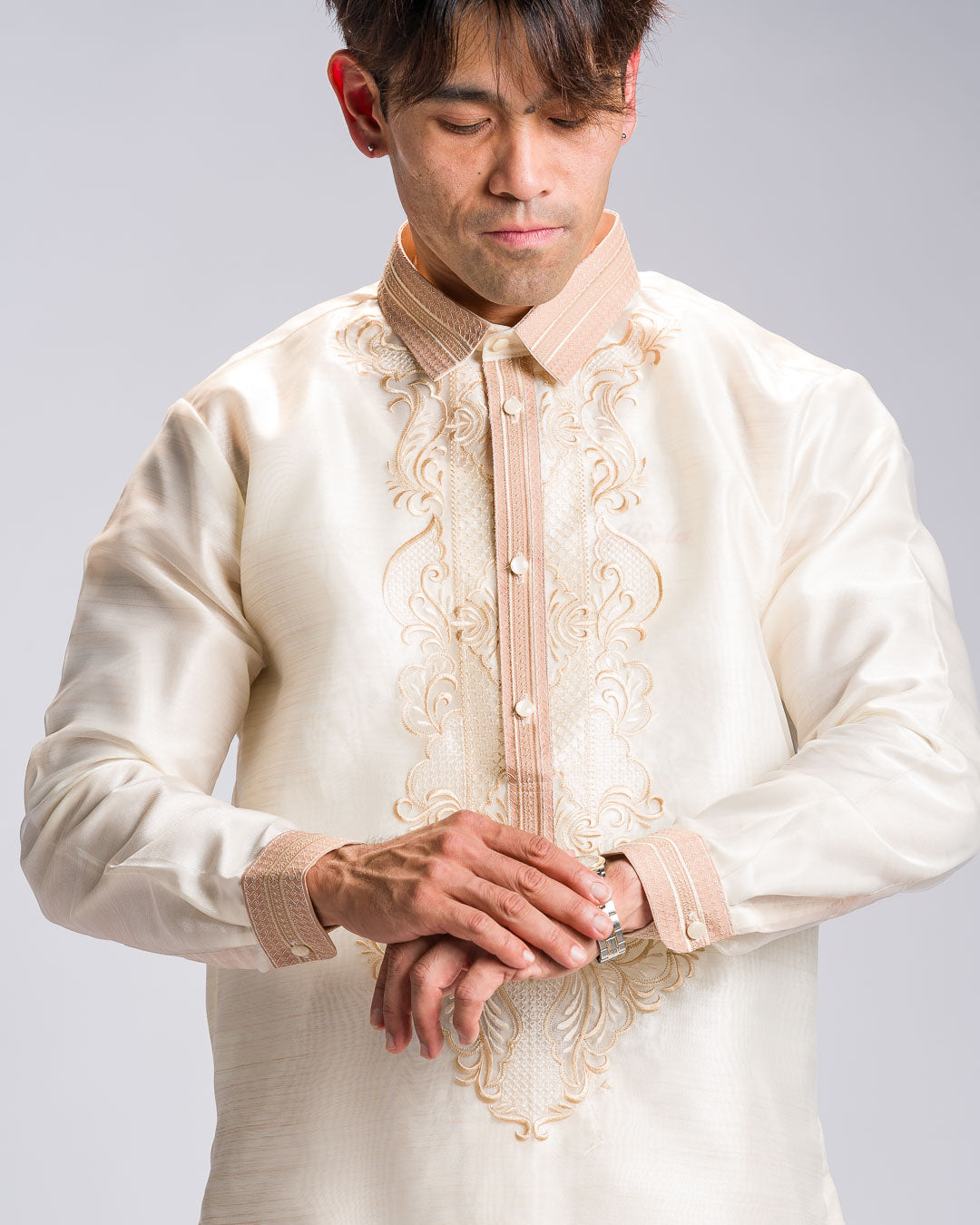 'Matias' Classic Barong Tagalog – Cream, Organza
