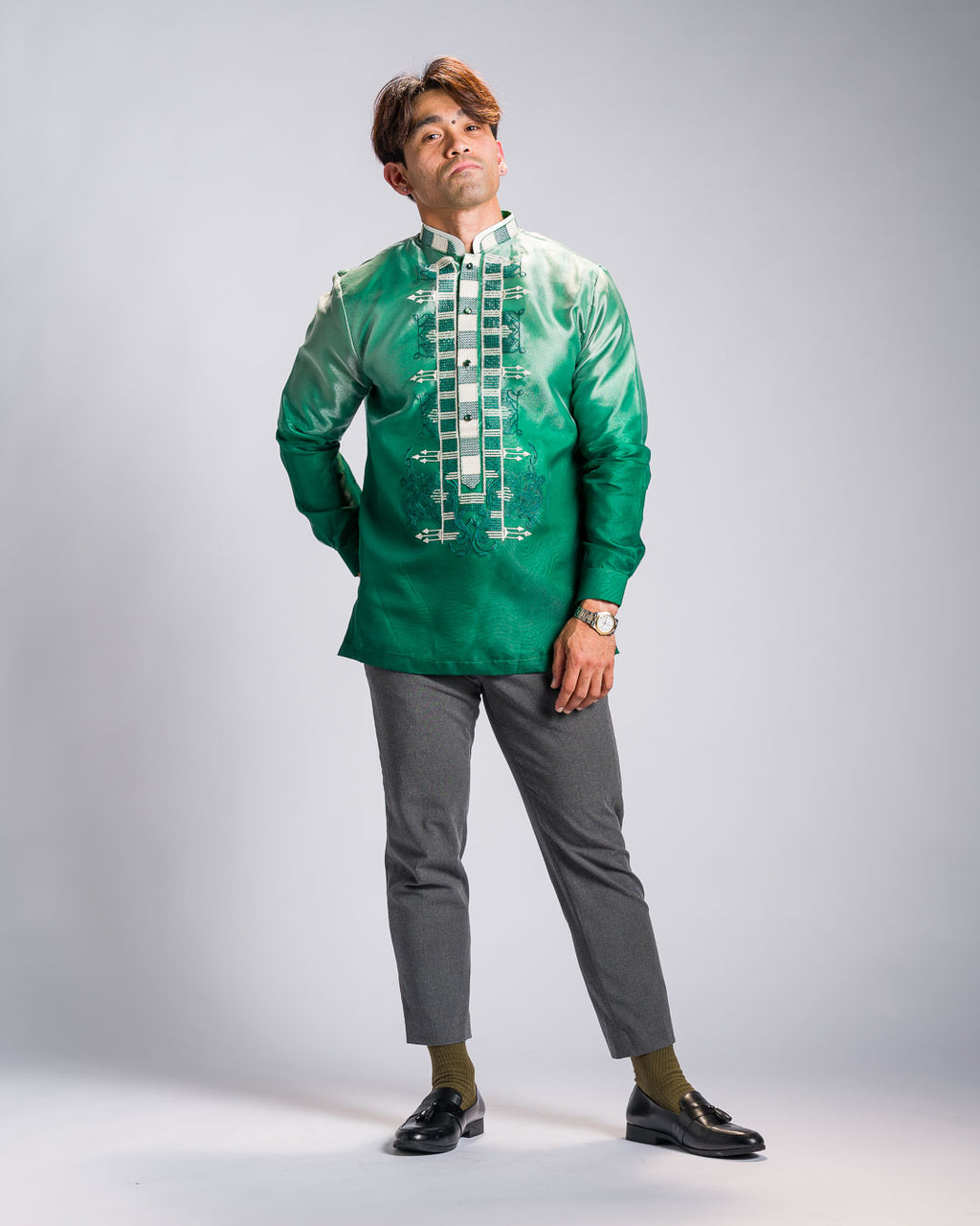 Barong Tagalog 'Jericho', side view – Mestiza Filipina