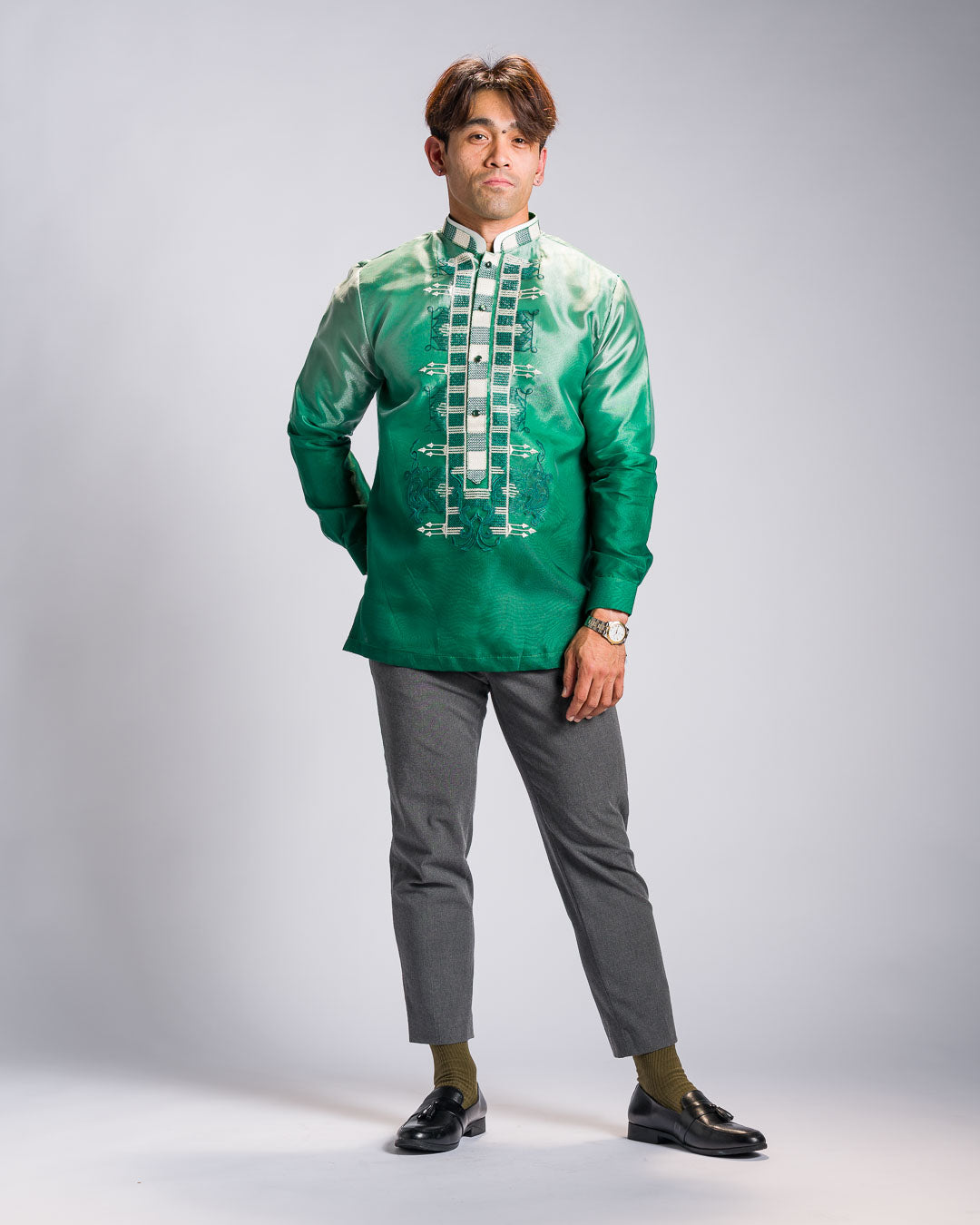 Barong Tagalog 'Jericho', detail view – Mestiza Filipina
