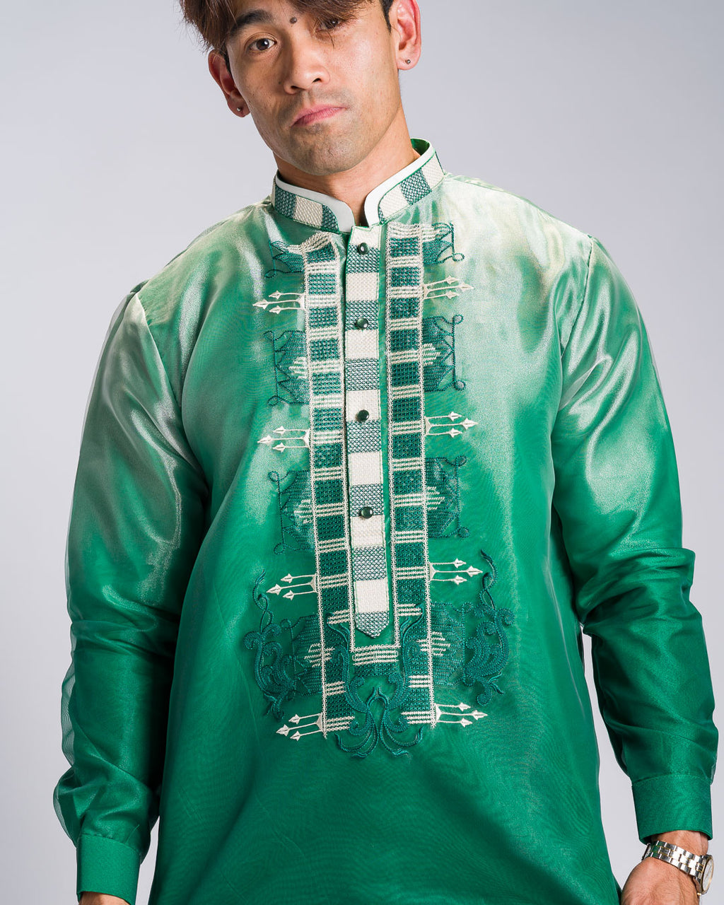 Barong Tagalog 'Jericho', close-up – Mestiza Filipina