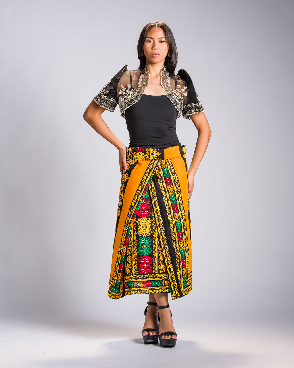 'Luwalhati' Malong Mindanao Geometric Print (Golden)