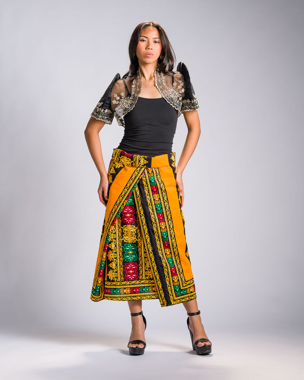 'Luwalhati' Malong Mindanao Geometric Print (Golden)