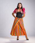 'Ilaya' Malong Mindanao Geometric Print (Tangerine)