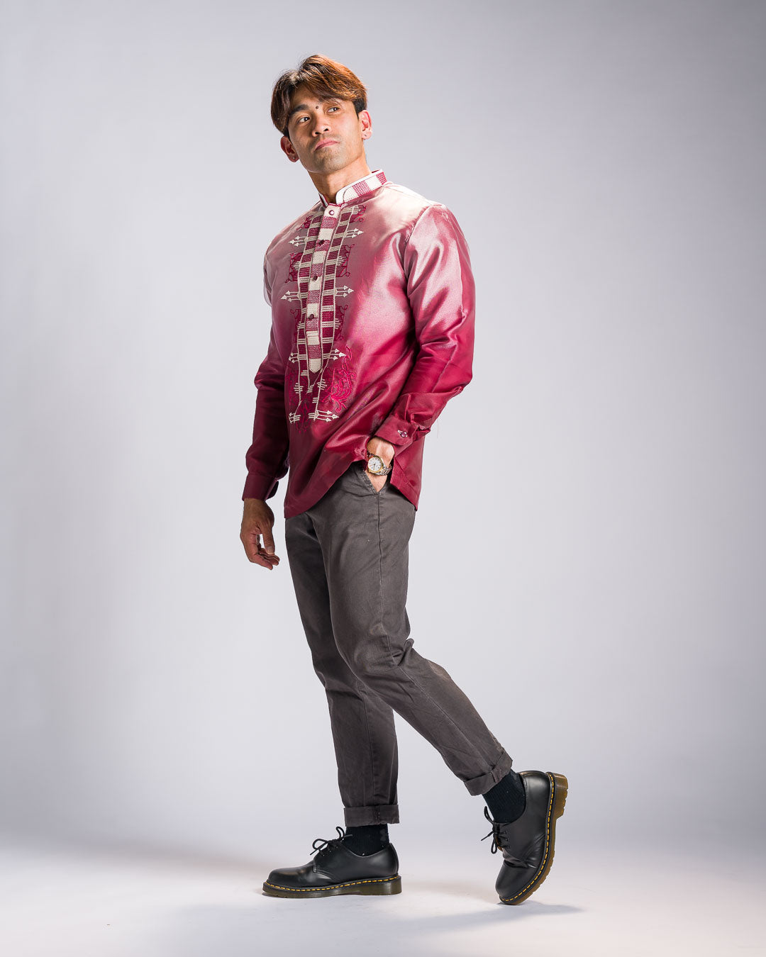 Barong Tagalog 'Jericho', detail view – Mestiza Filipina