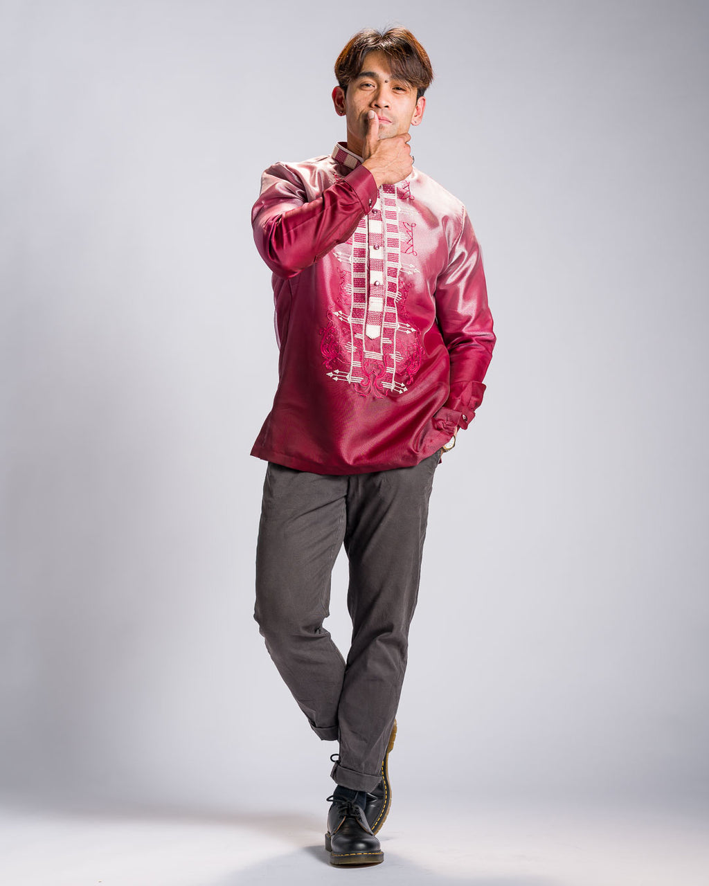 Barong Tagalog 'Jericho', side view – Mestiza Filipina