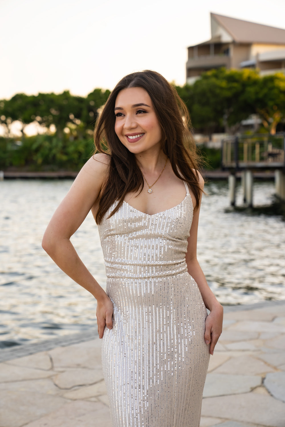 Kim Mestiza Dress (Champagne)
