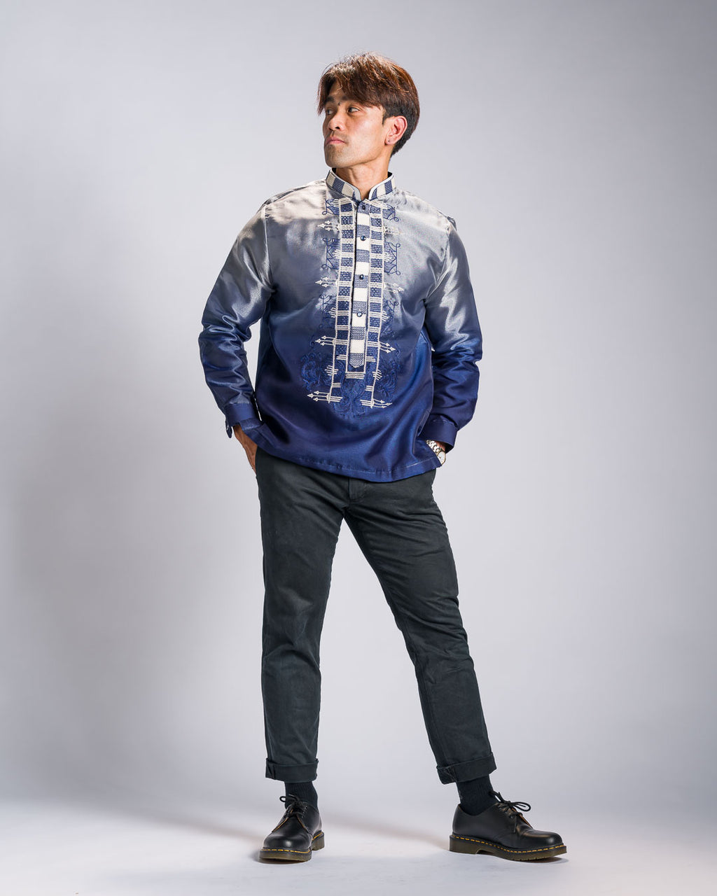 Barong Tagalog 'Jericho', side view – Mestiza Filipina