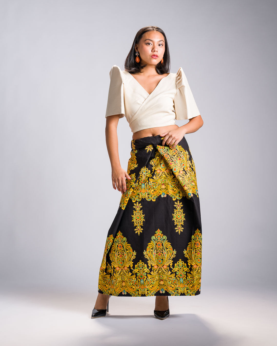 'Bituin' Malong Mindanao Royal Sparkling Print (Black)