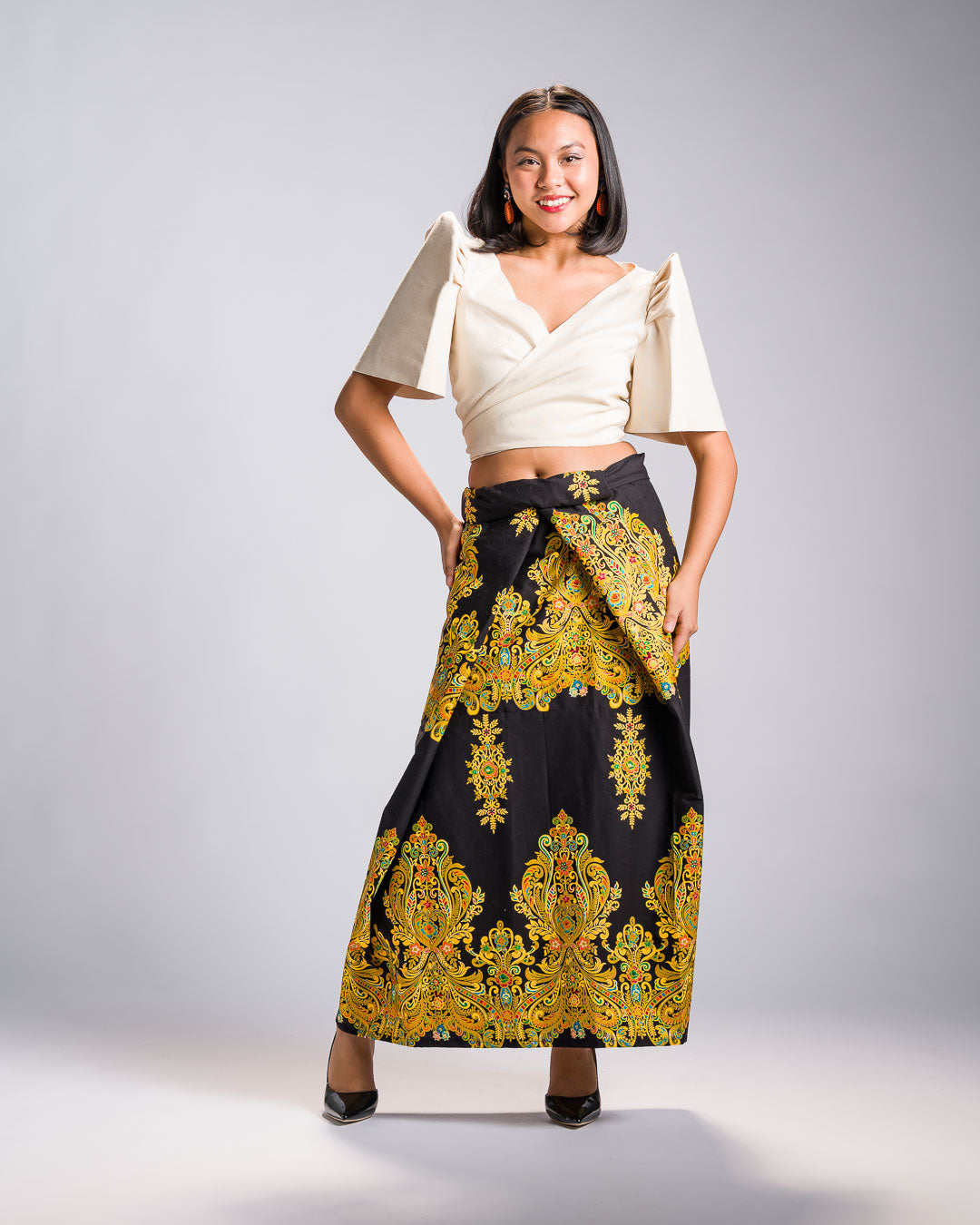 'Bituin' Malong Mindanao Royal Sparkling Print (Black)