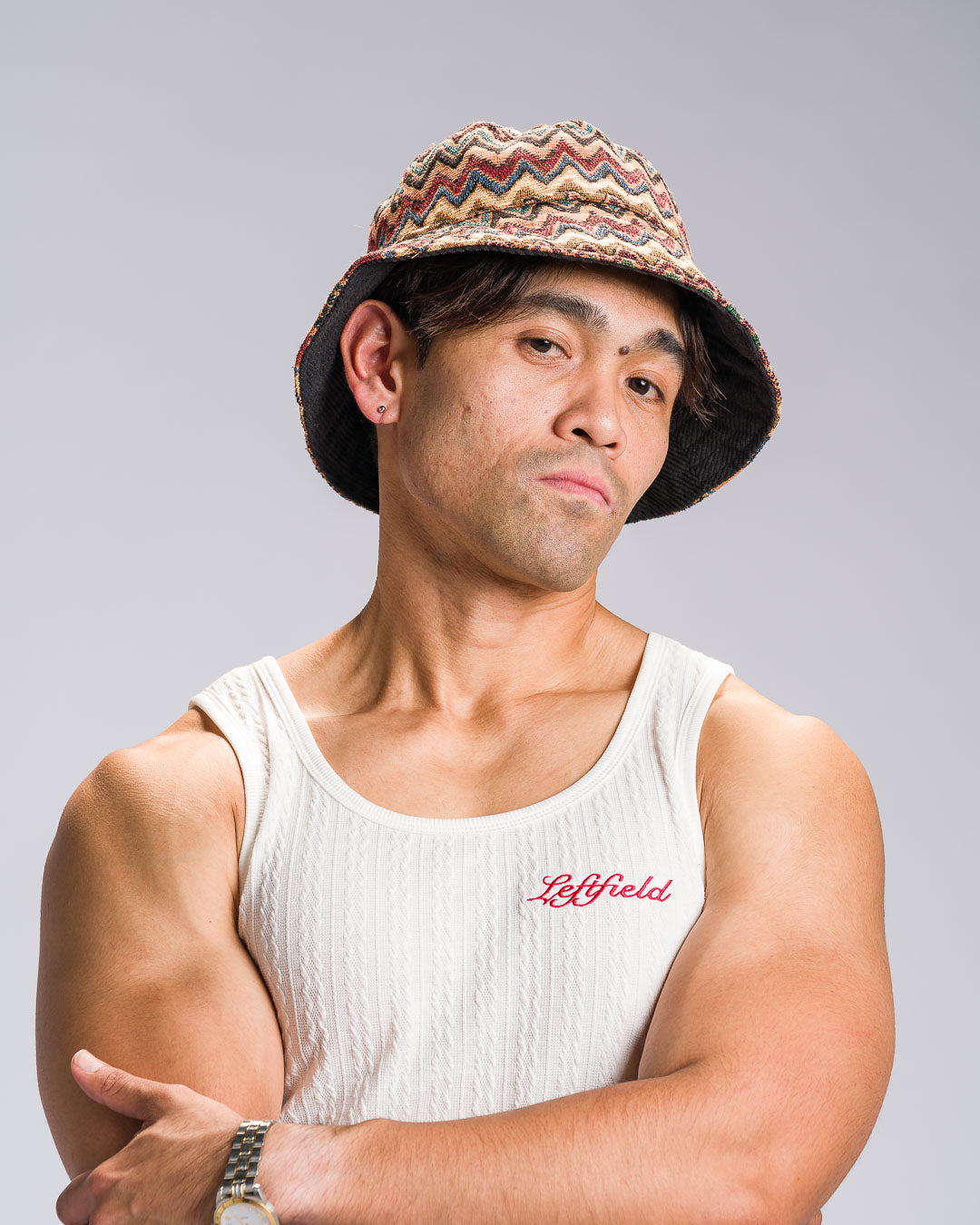 'Bundok' Reversible Bucket Hat, Corduroy Philippine Textile