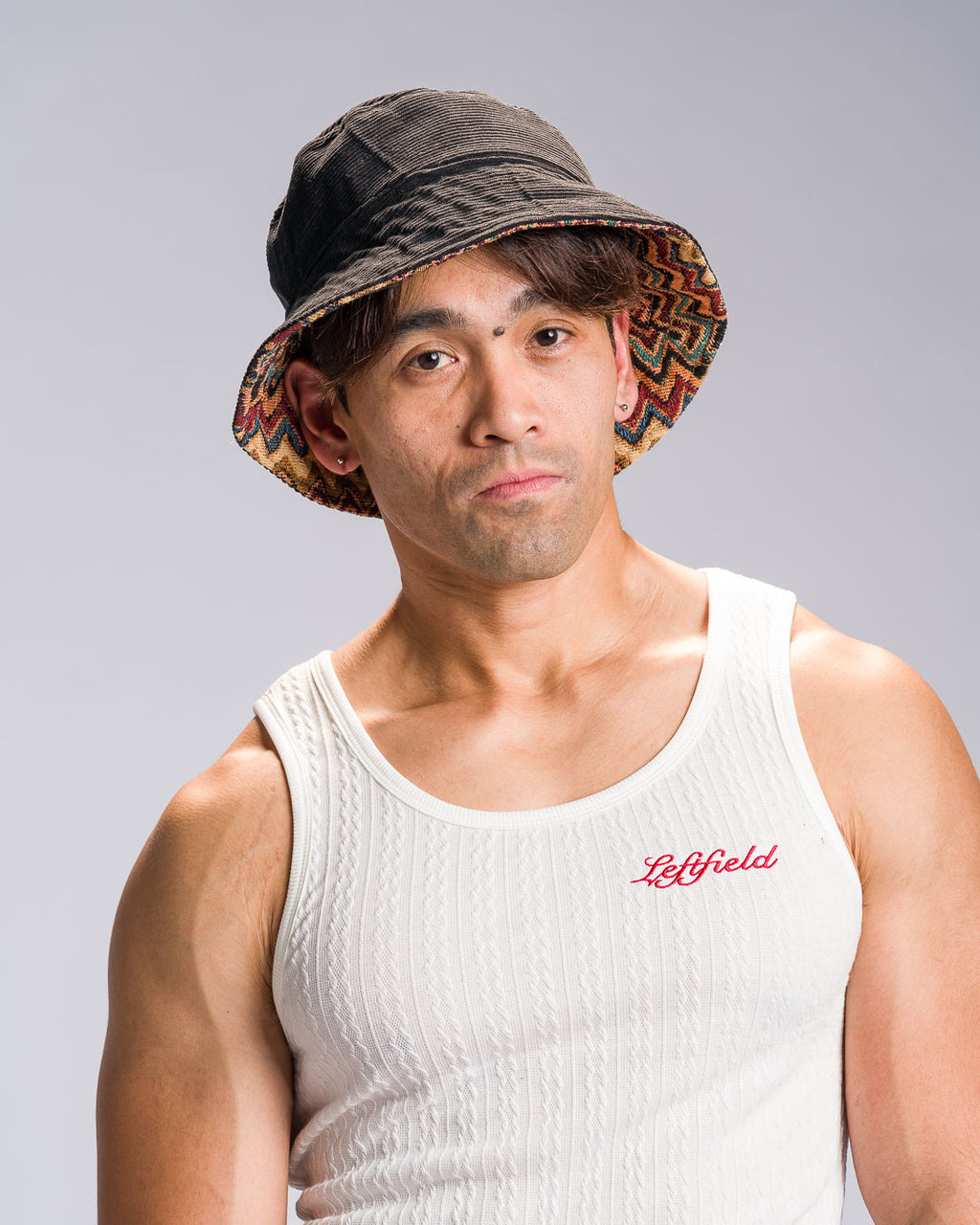 'Bundok' Reversible Bucket Hat, Corduroy Philippine Textile