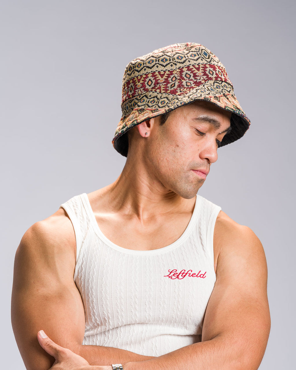 'Buhangin' Reversible Bucket Hat, Corduroy Philippine Textile