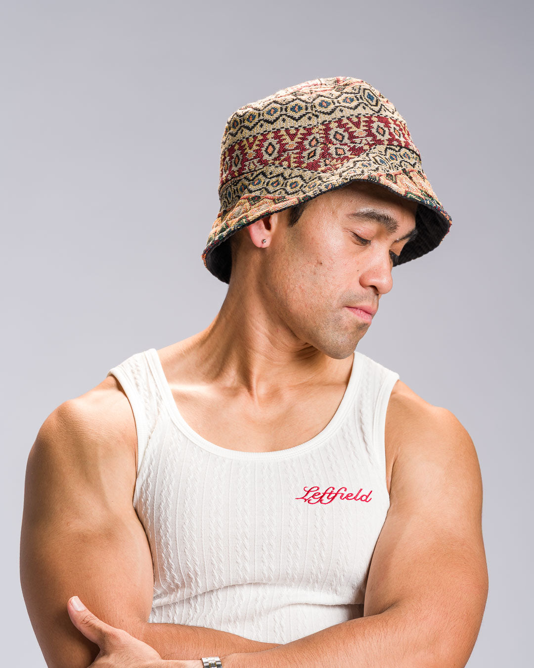 'Buhangin' Reversible Bucket Hat, Corduroy Philippine Textile
