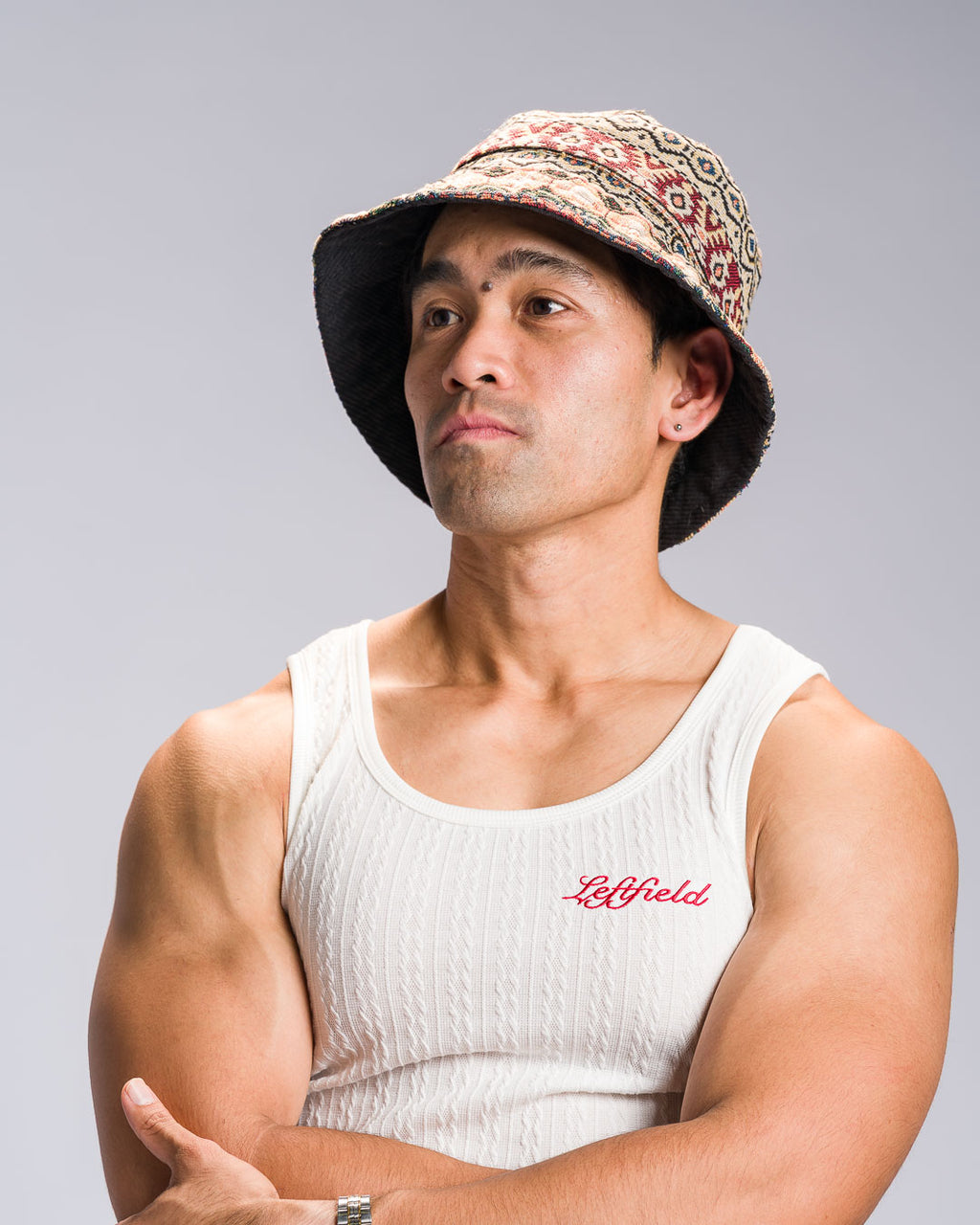 'Buhangin' Reversible Bucket Hat, Corduroy Philippine Textile