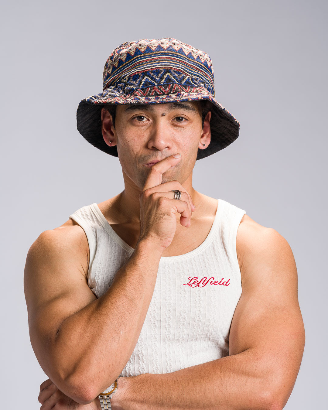 'Langit' Reversible Bucket Hat, Corduroy Philippine Textile