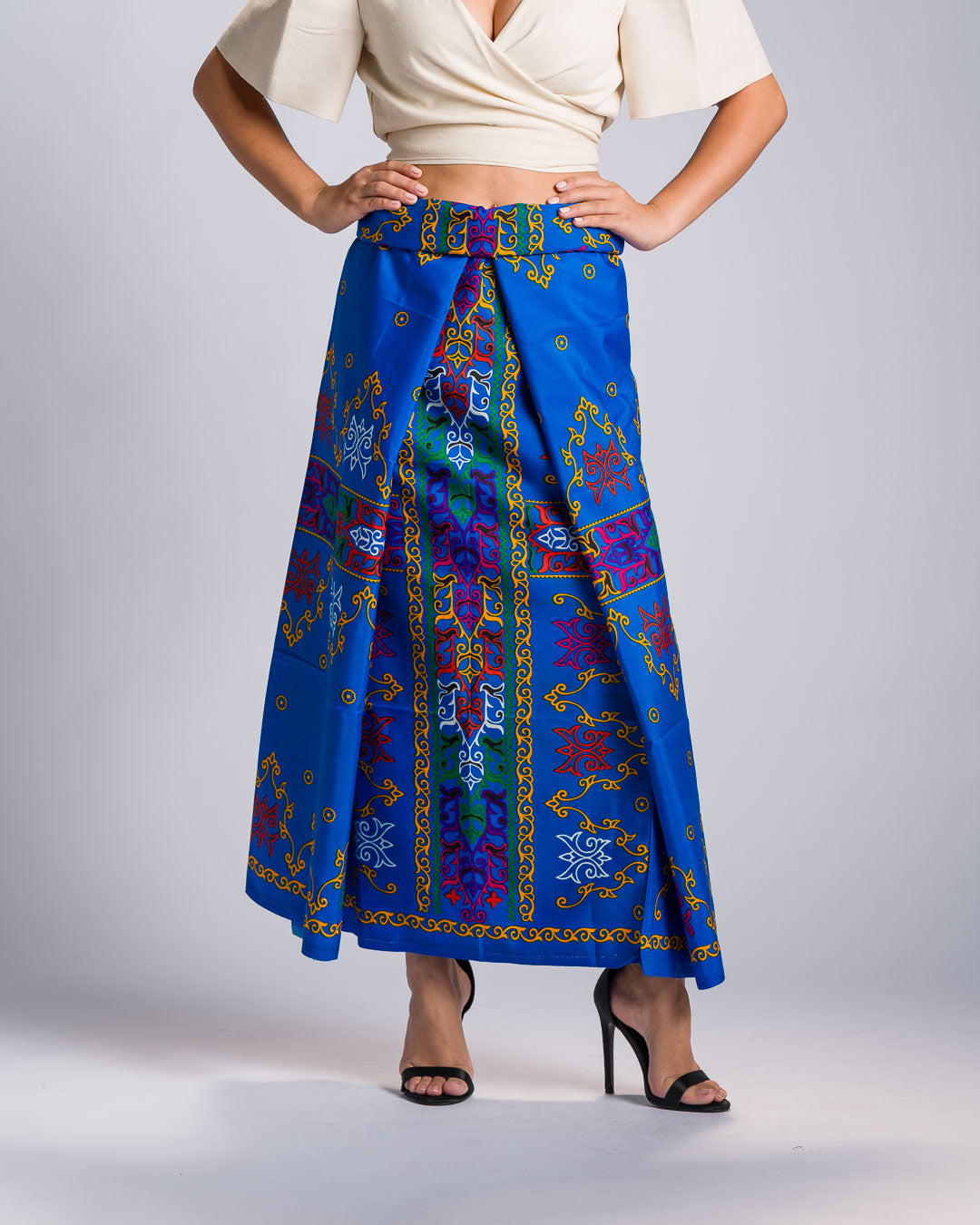 'Langkit' Malong Mindanao Geometric Print (Royal Blue)