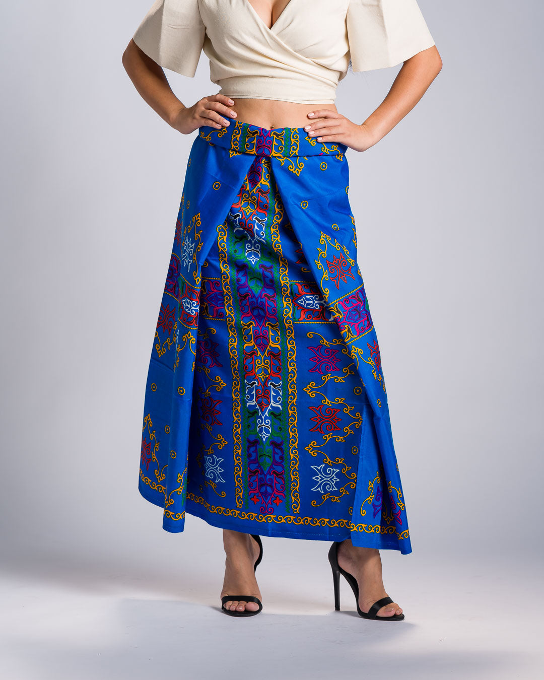 'Langkit' Malong Mindanao Geometric Print (Royal Blue)