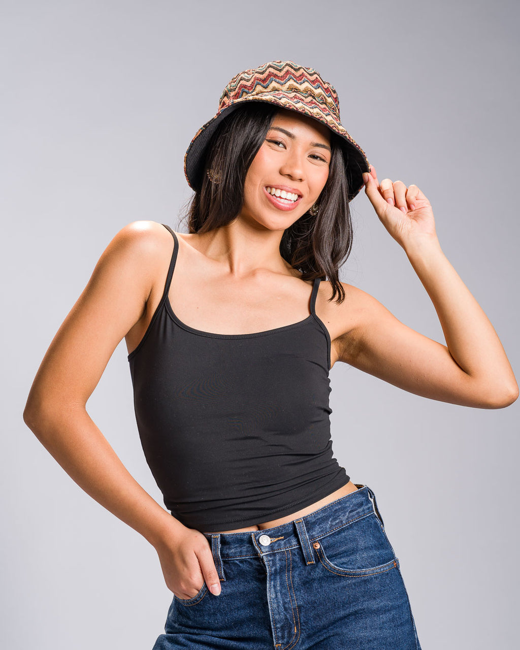 'Bundok' Reversible Bucket Hat, Corduroy Philippine Textile