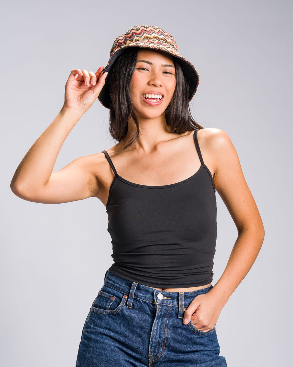 'Bundok' Reversible Bucket Hat, Corduroy Philippine Textile