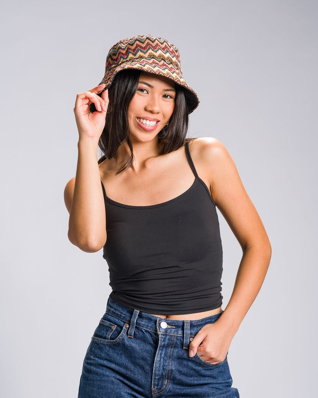 'Bundok' Reversible Bucket Hat, Corduroy Philippine Textile