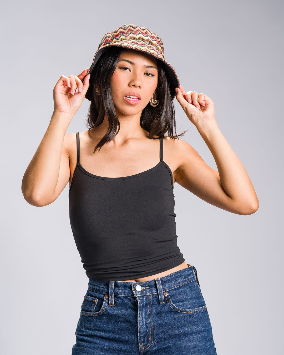 'Bundok' Reversible Bucket Hat, Corduroy Philippine Textile