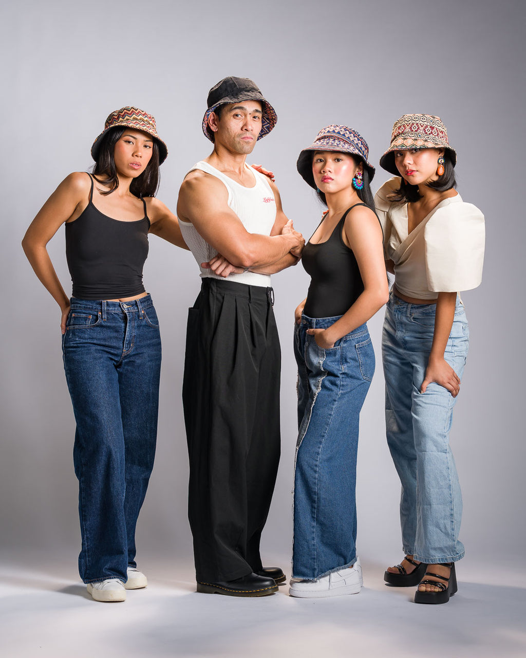 'Buhangin' Reversible Bucket Hat, Corduroy Philippine Textile