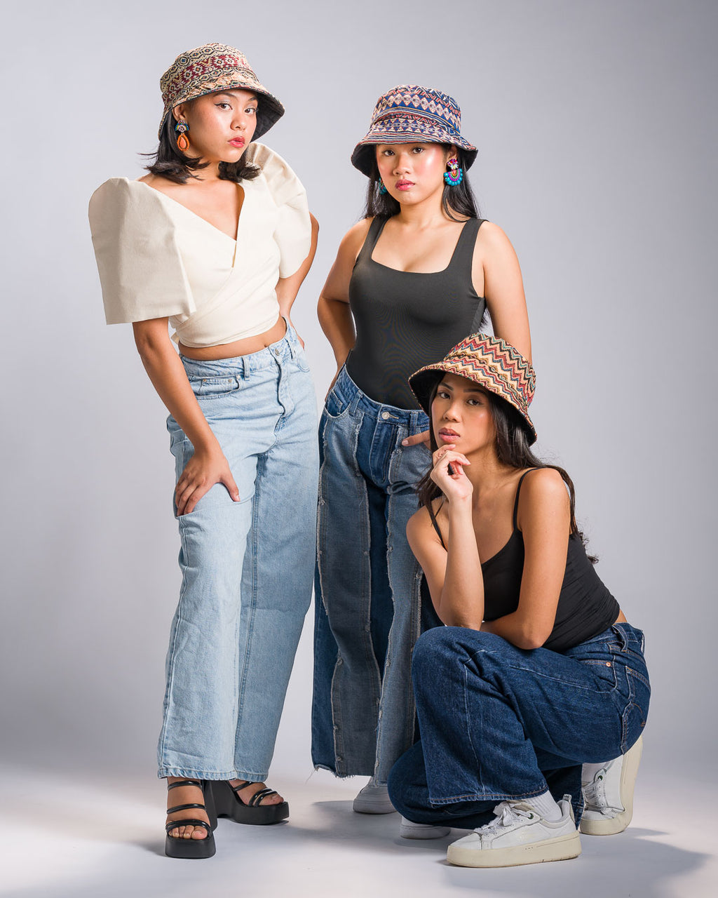 'Buhangin' Reversible Bucket Hat, Corduroy Philippine Textile