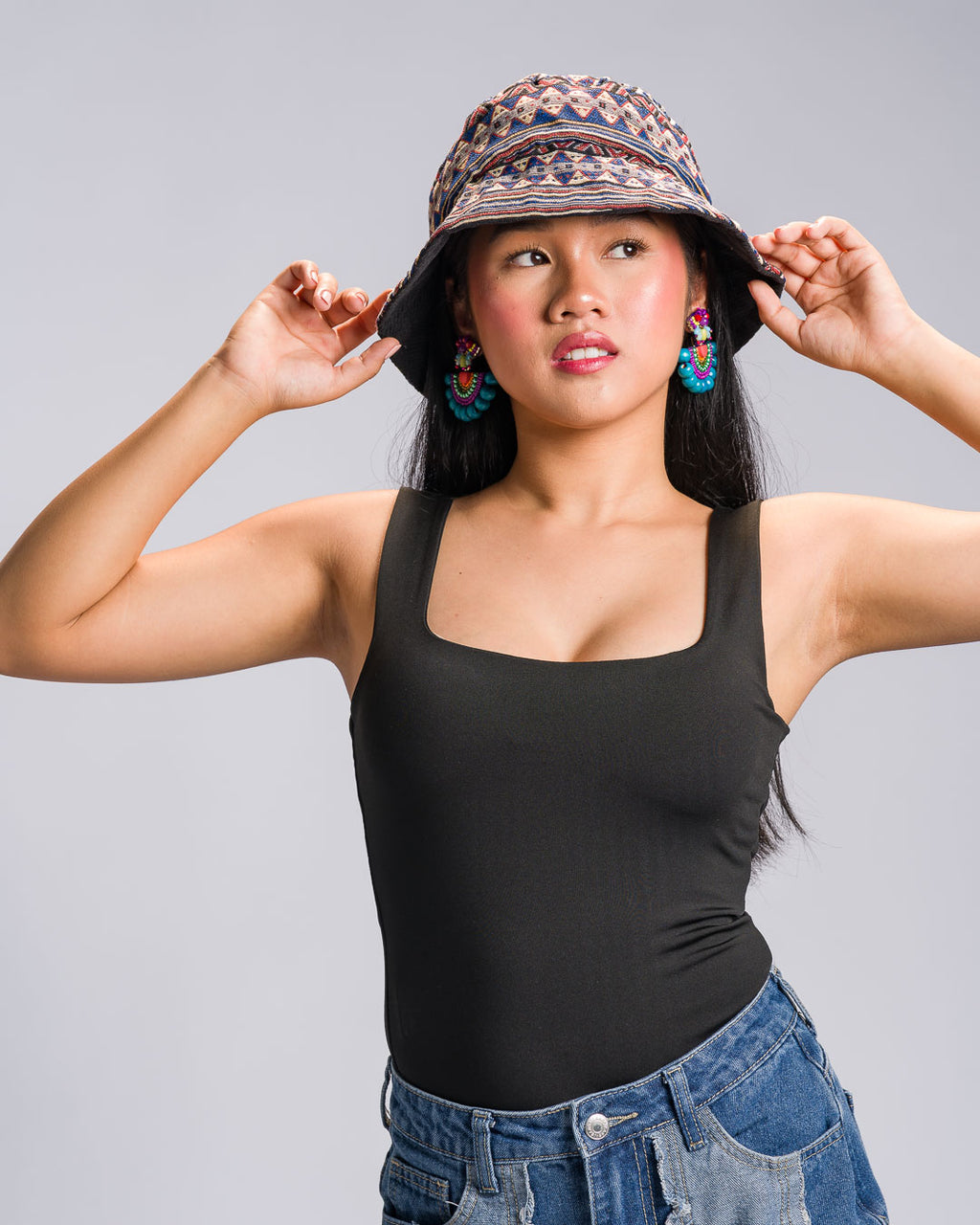 'Langit' Reversible Bucket Hat, Corduroy Philippine Textile
