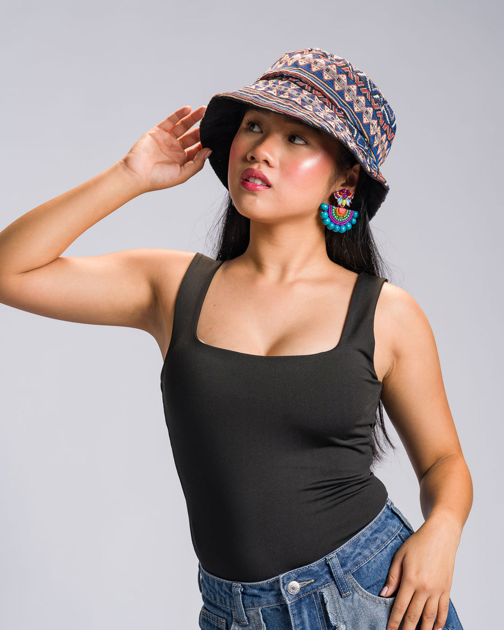 'Langit' Reversible Bucket Hat, Corduroy Philippine Textile