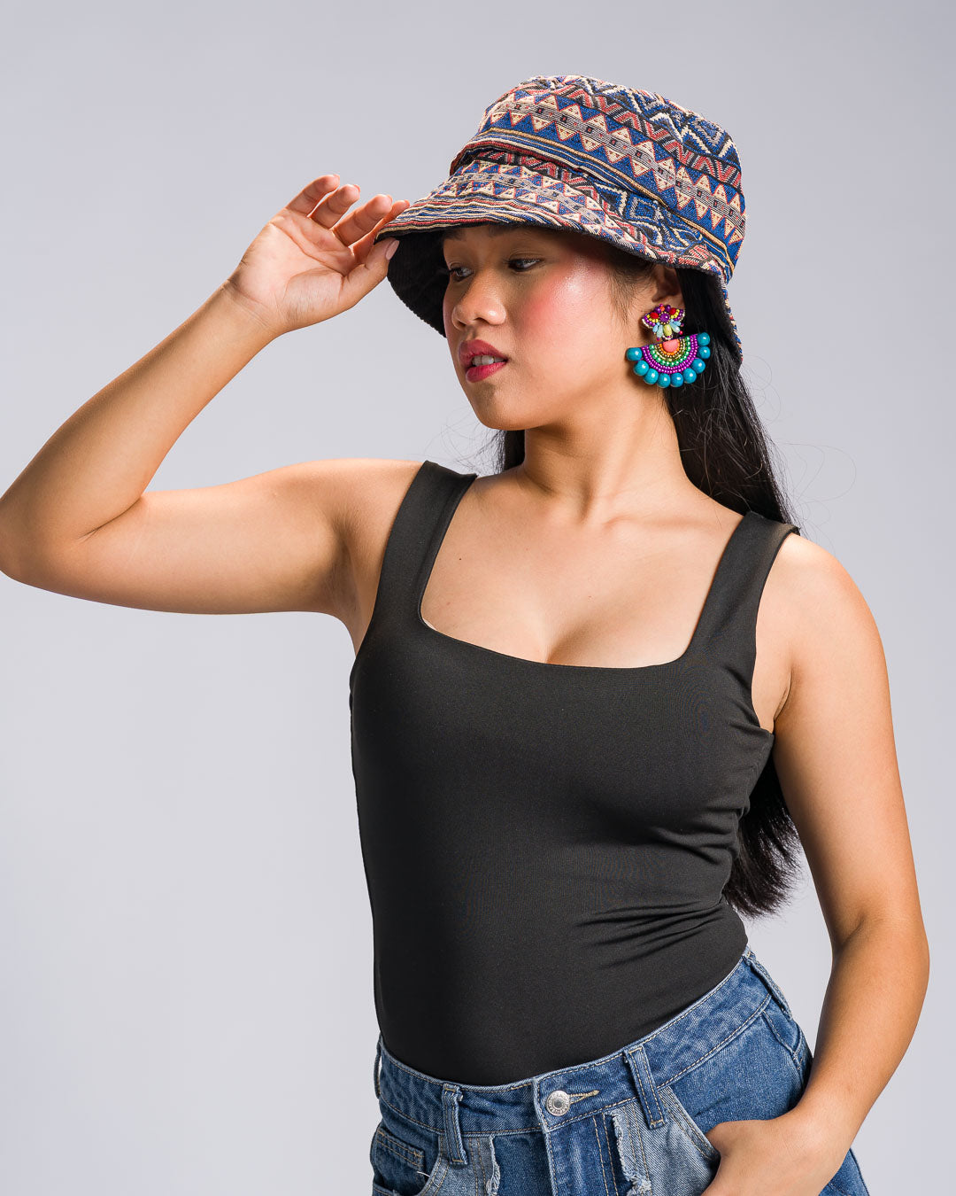 'Langit' Reversible Bucket Hat, Corduroy Philippine Textile