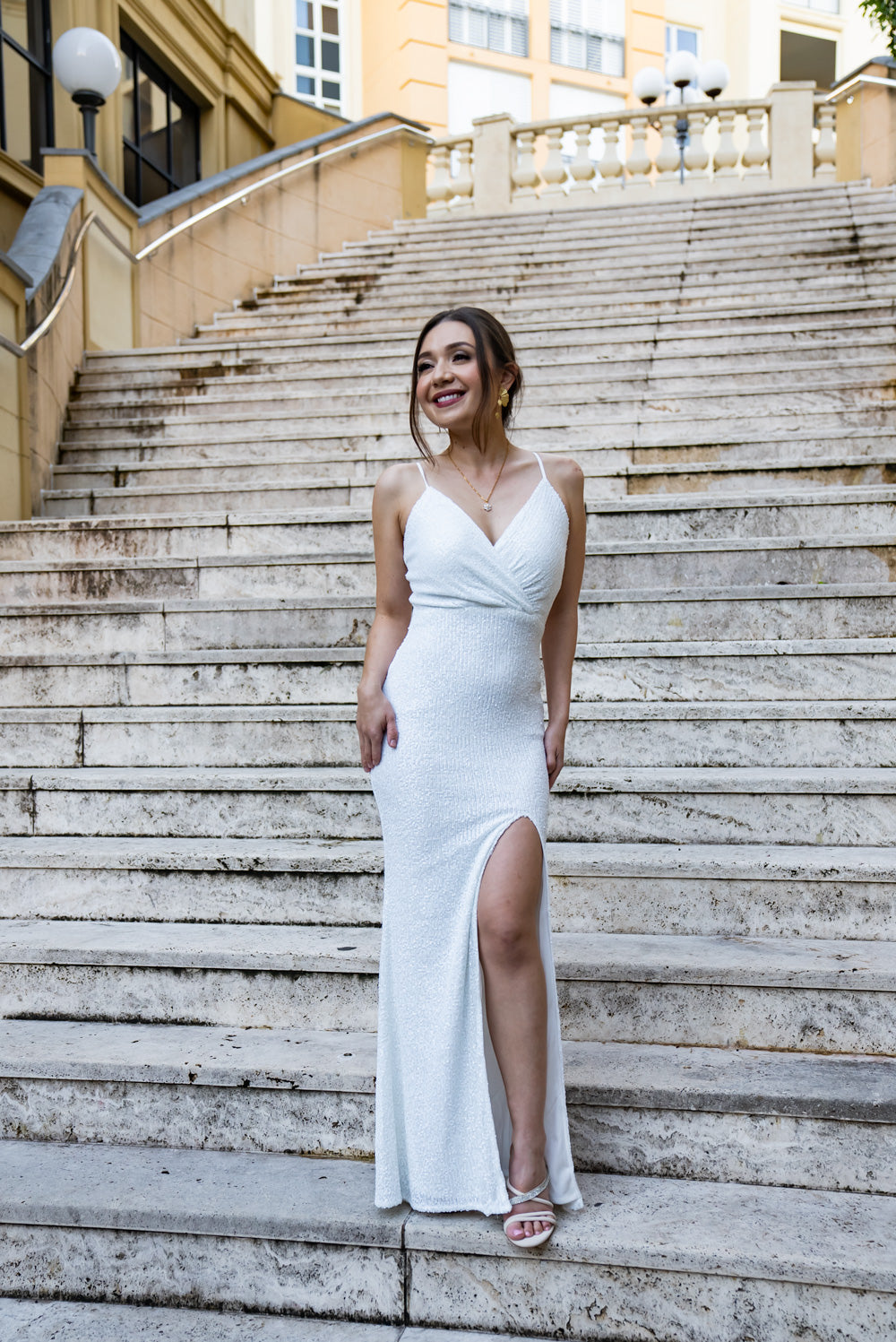 Selene Mestiza Dress (Ivory)