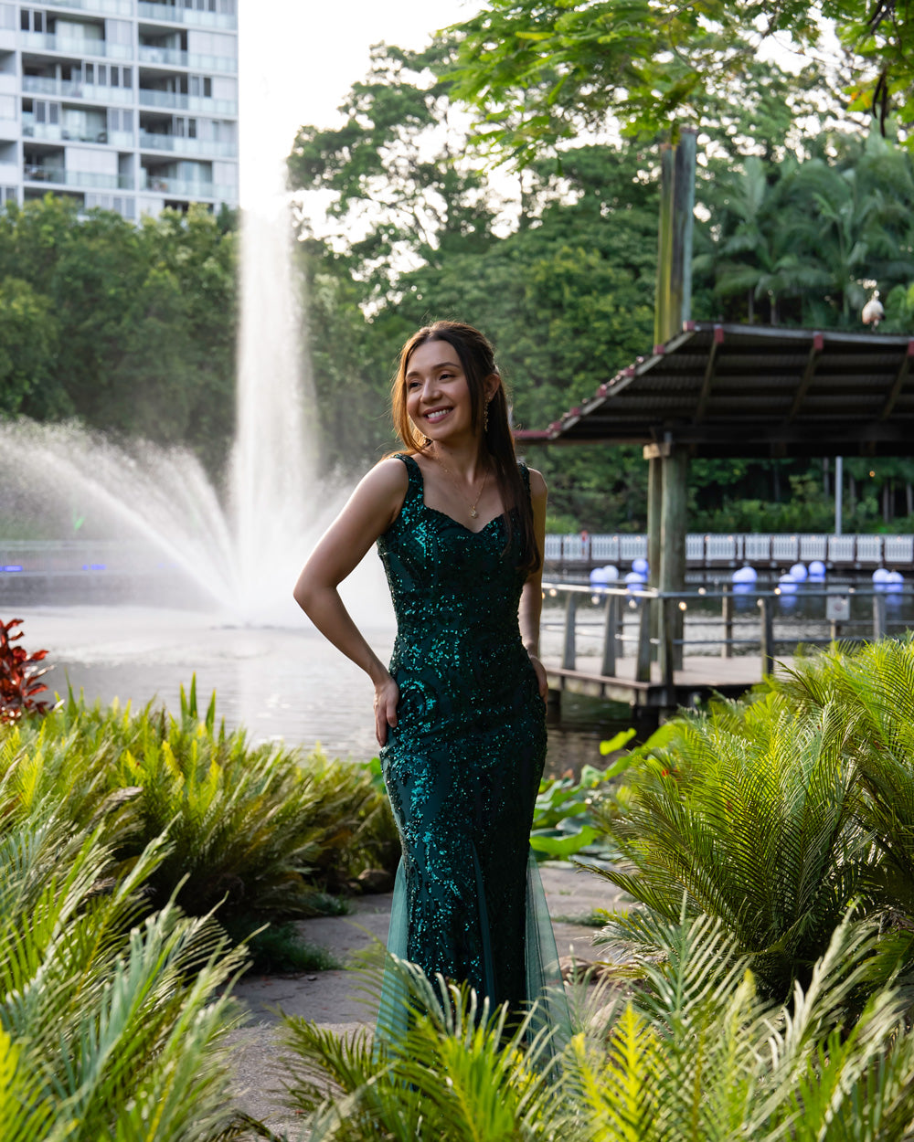 Mayari' Sequin Mermaid Prom & Formal Gown (Emerald Green) Mestiza Filipina Mayari' Sequin Mermaid Prom & Formal Gown (Emerald Green) Mestiza Filipina