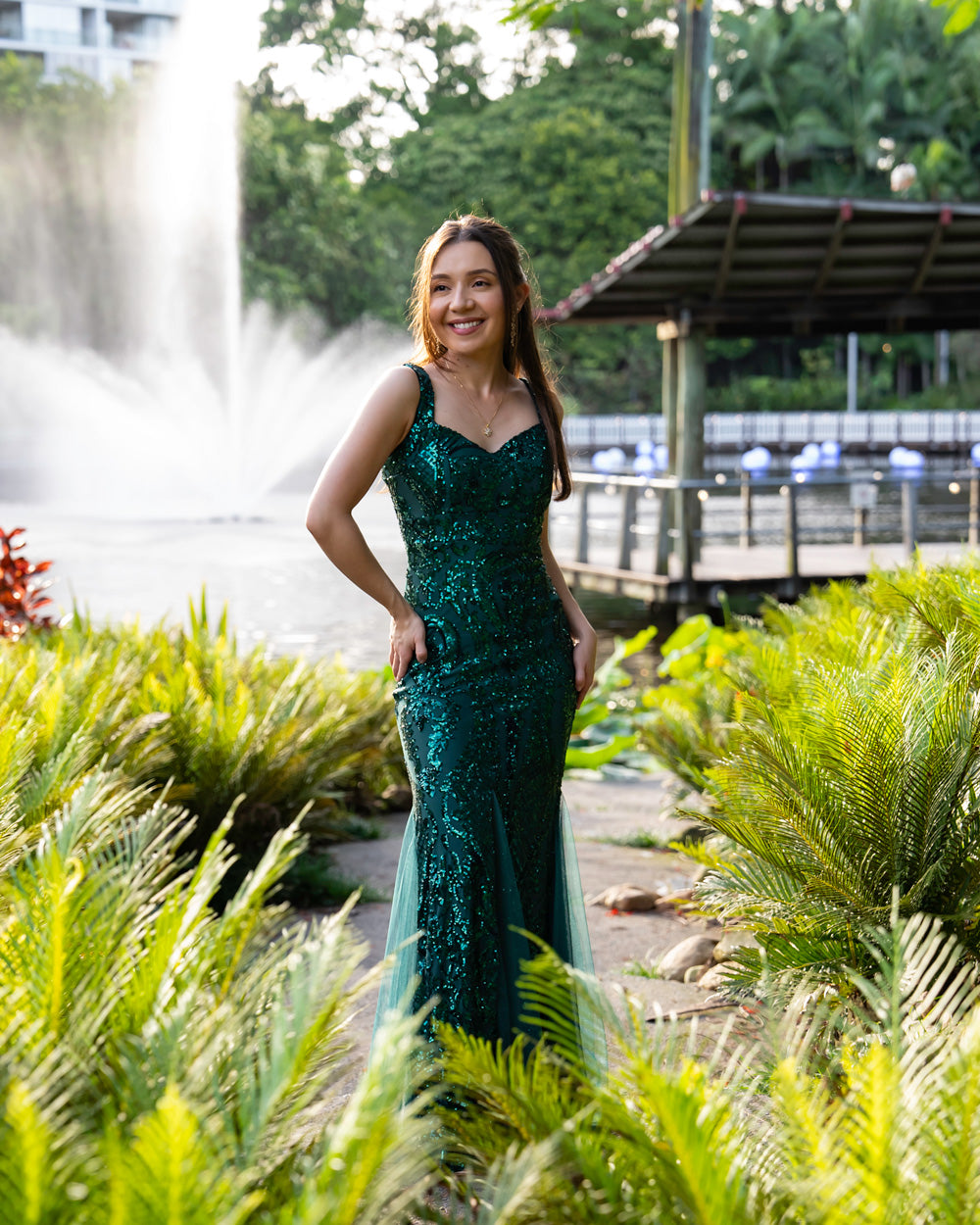 Mayari Mestiza Dress (Emerald Green)