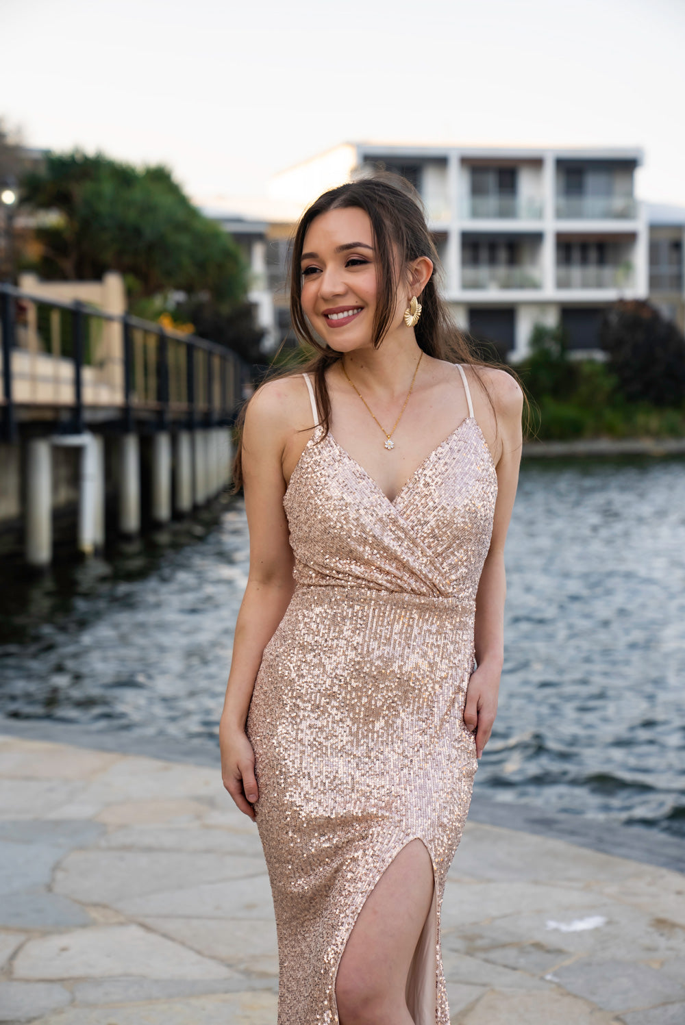 Selene Mestiza Dress (Rose Gold)