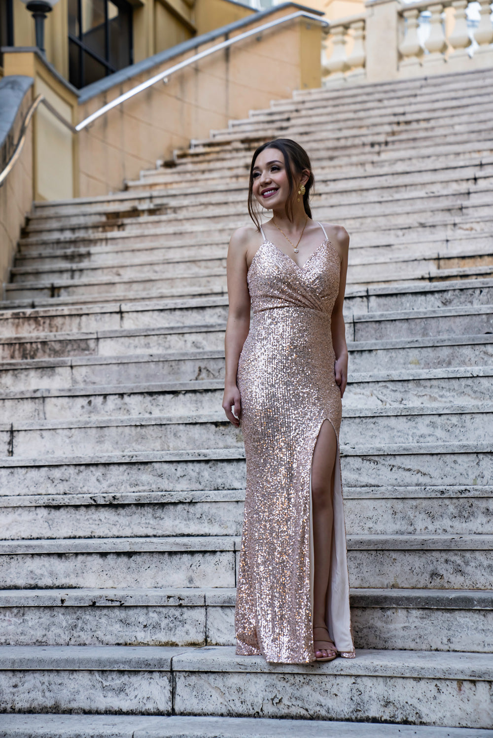 Selene Mestiza Dress (Rose Gold)