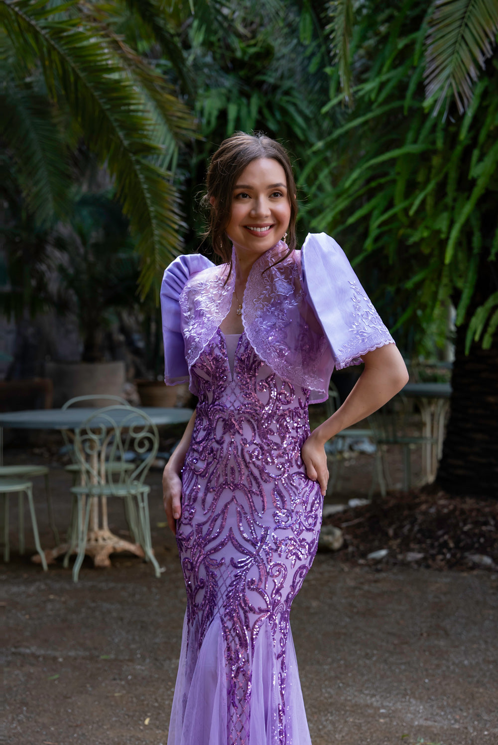 Sofia Mestiza Dress (Lilac Purple)