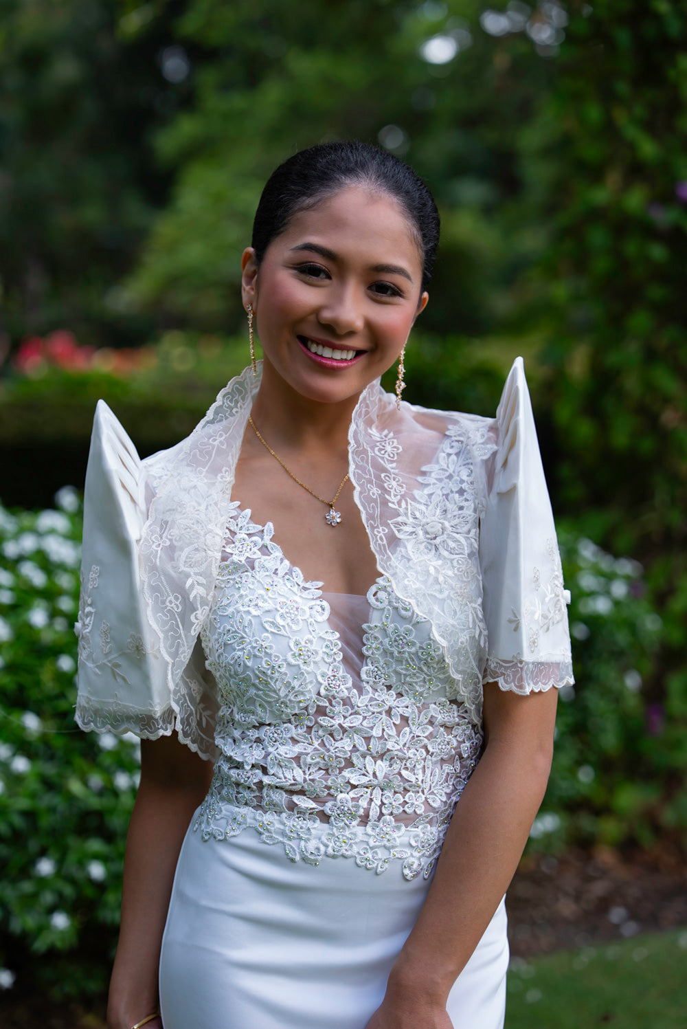 Florence Mestiza Dress (Ivory)
