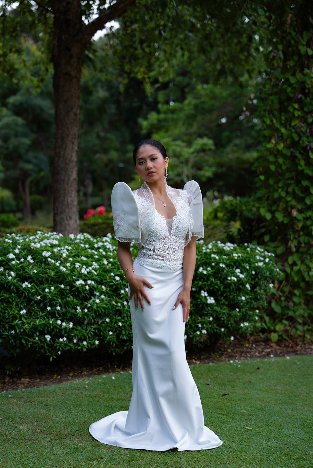 Florence Mestiza Dress (Ivory)