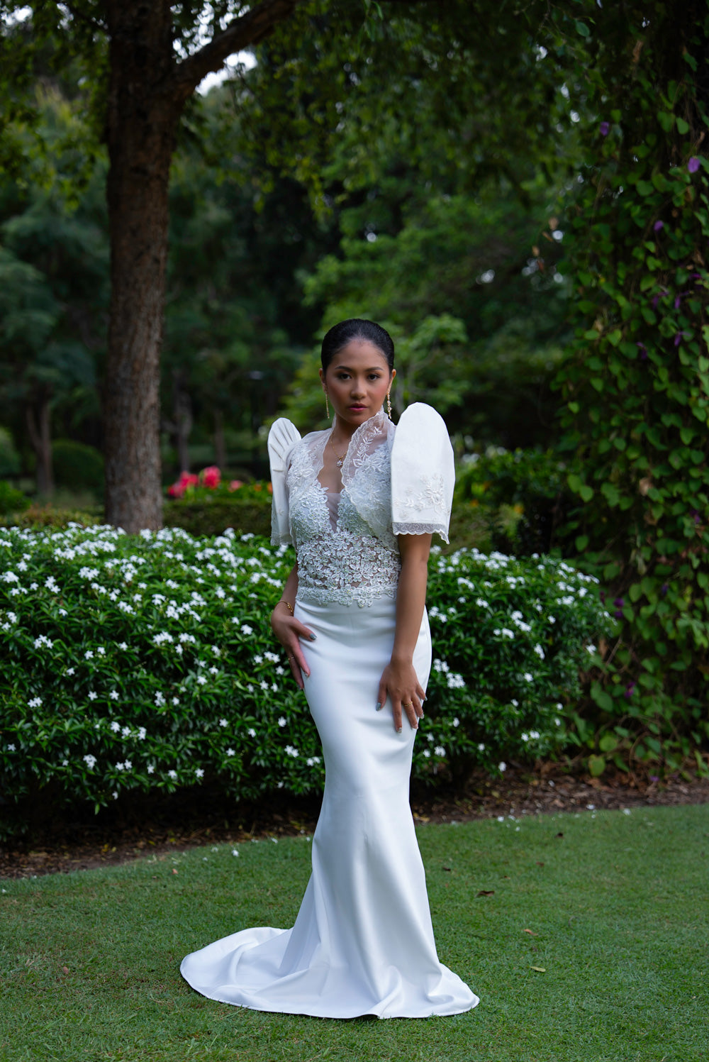 Florence Mestiza Dress (Ivory)