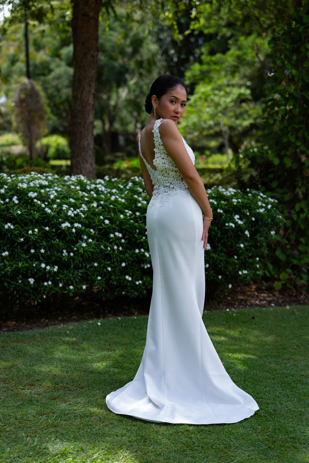 Florence Mestiza Dress (Ivory)