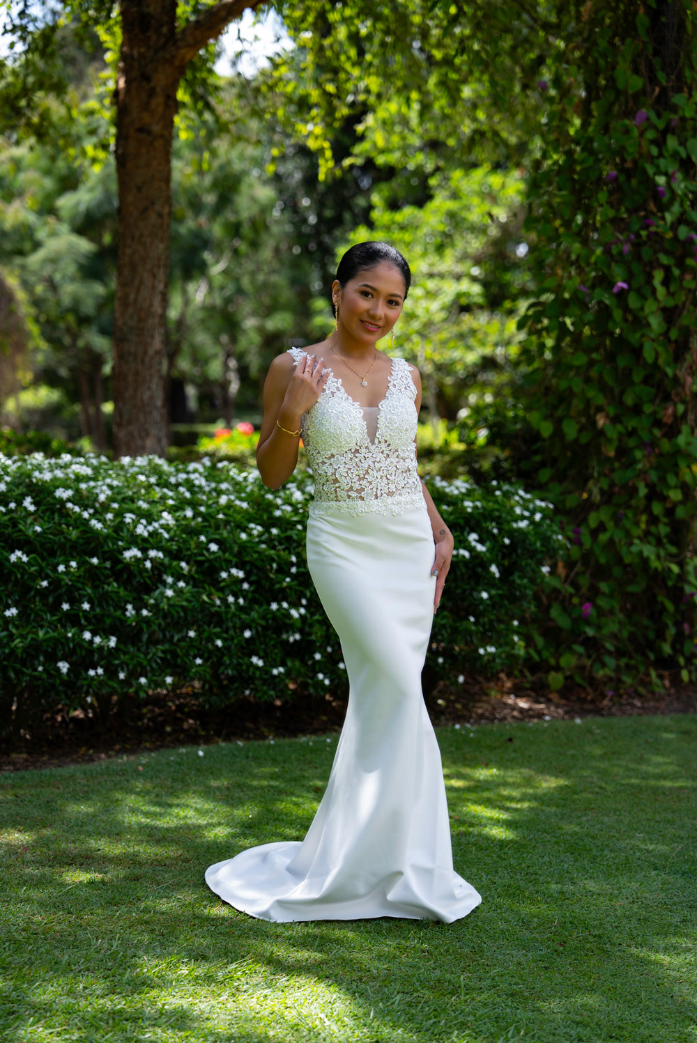 Florence Mestiza Dress (Ivory)