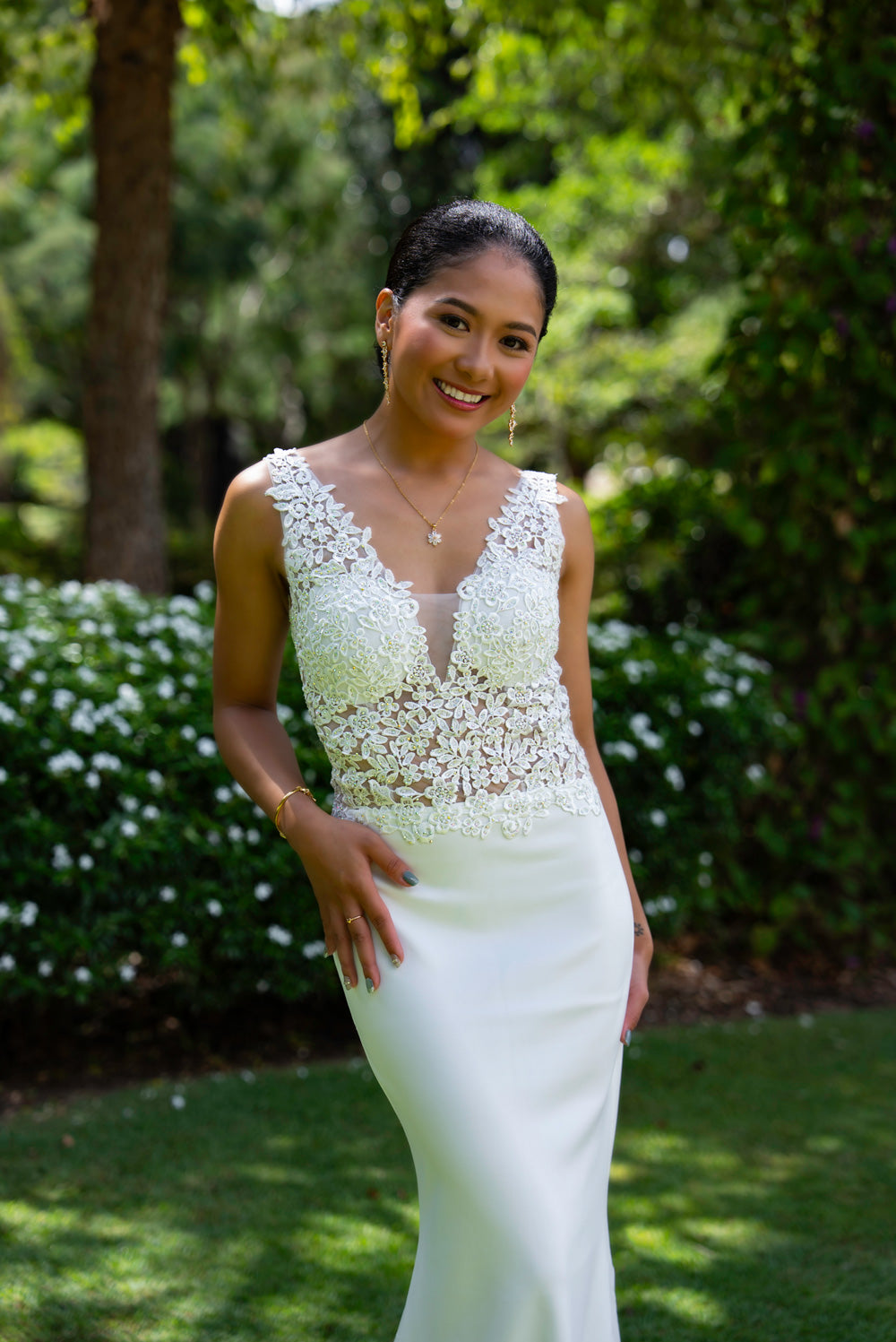 Florence Mestiza Dress (Ivory)