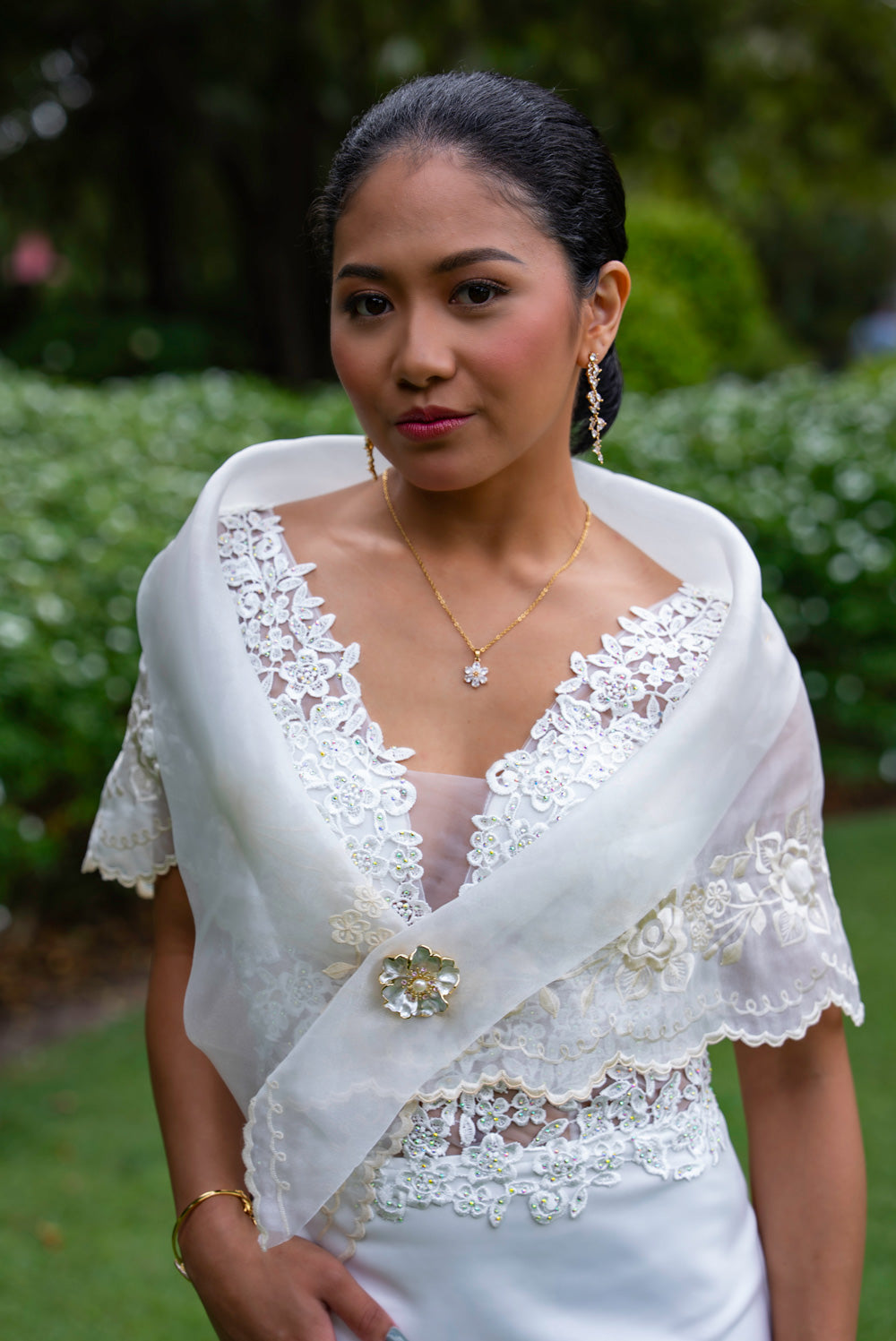 Bulaklak Brooch – Floral Pin for Alampay or Panuelo