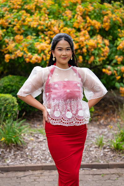 Yen Bell-Sleeve Barong Tagalog (Ivory)