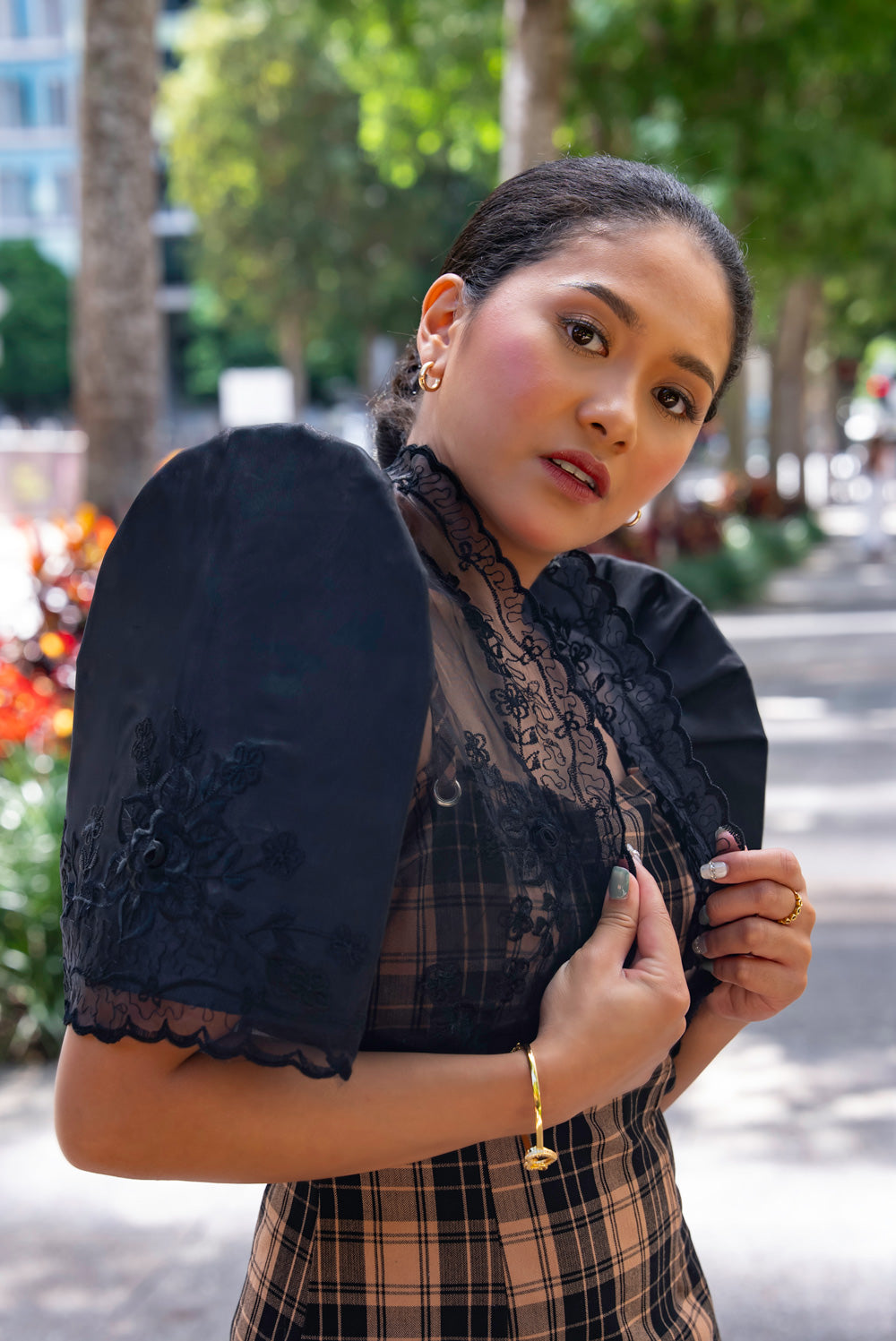 'Luisa' Bolero Filipiniana Sleeves (Midnight Black)