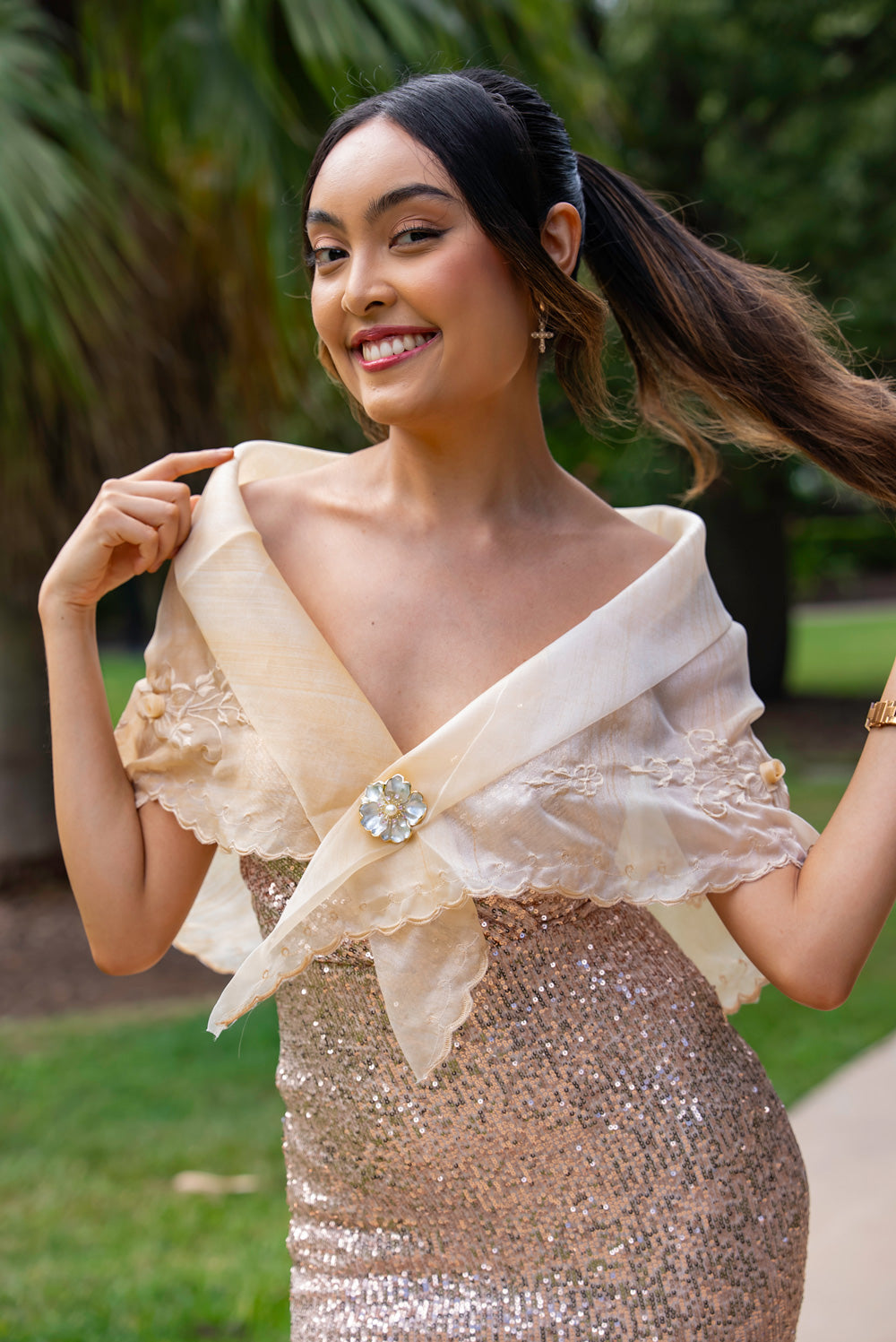 Maria Clara Alampay (Beige)
