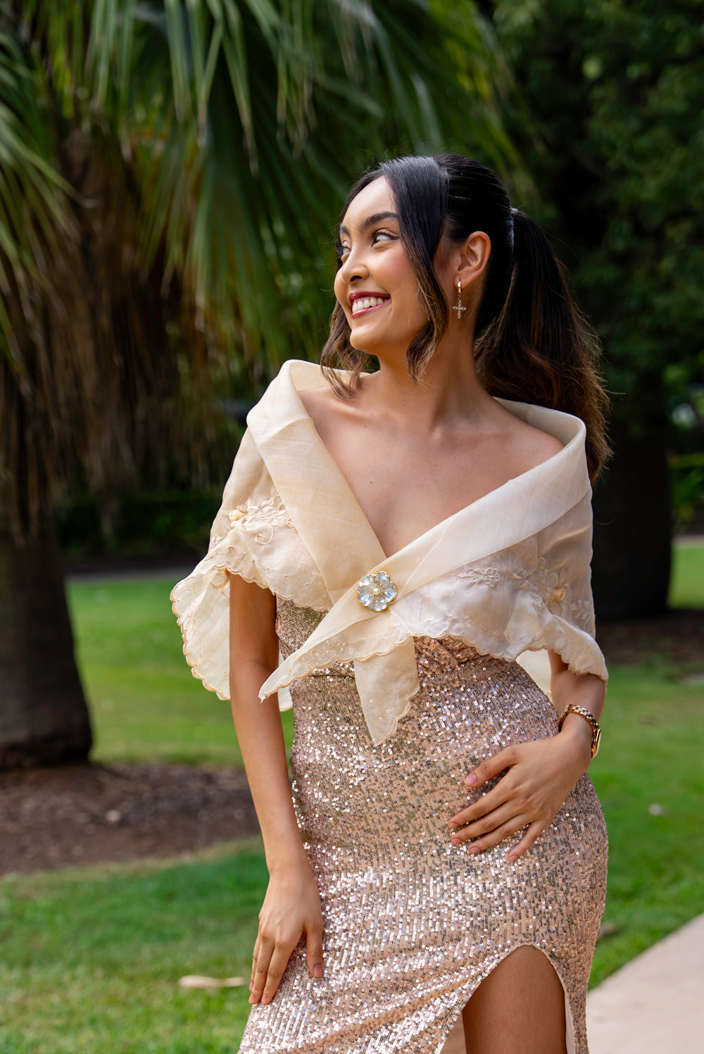 Selene Mestiza Dress (Rose Gold)