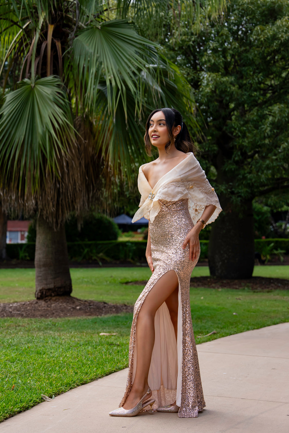 Selene Mestiza Dress (Rose Gold)