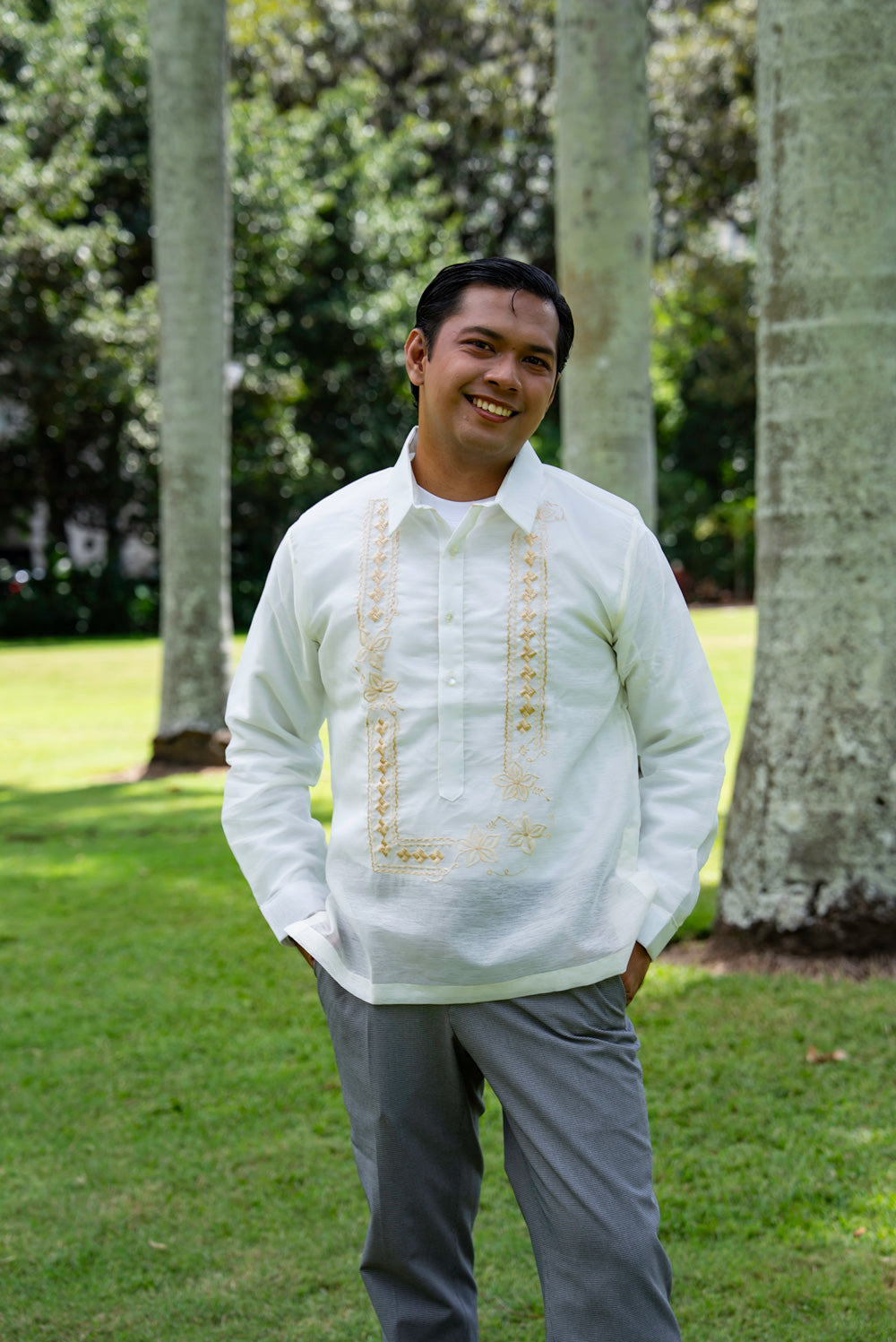 Barong Tagalog 'Jose', detail view – Mestiza Filipina